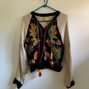 Embroidered bomber jacket